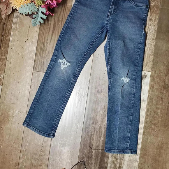 Levi's 511 Slim Boys Size 7X Distressed Blue Jeans Medium Wash EUC - Picture 13 of 15